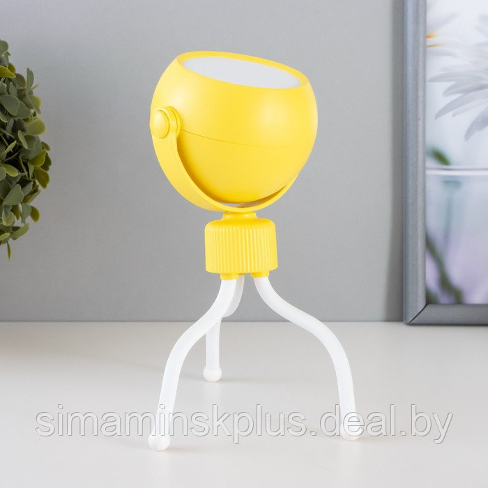 Настольная лампа "Октопус" LED 2Вт USB АКБ желтый 6х6х20,5 см - фото 7 - id-p179787890