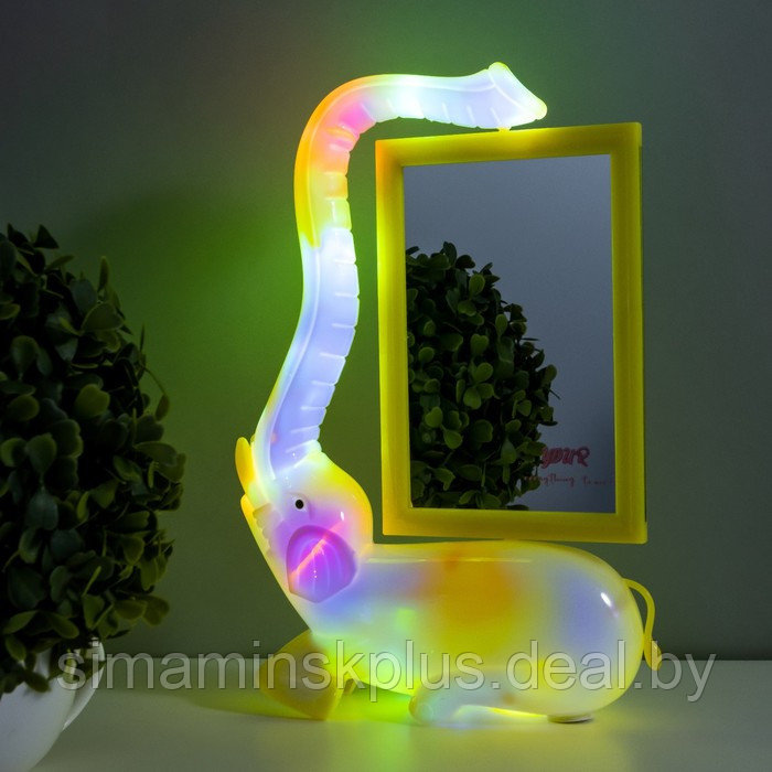 Настольная лампа с фоторамкой "Слон" LED 5Вт USB желтый 17х6,5х28 см - фото 5 - id-p179787892