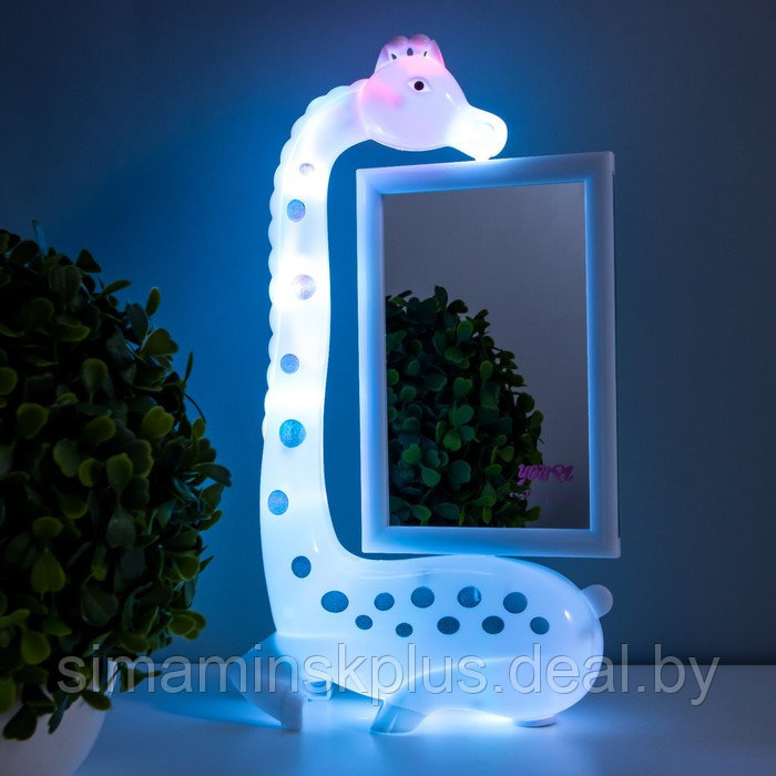 Настольная лампа с фоторамкой "Жираф" LED 3Вт USB белый 17х8х30 см - фото 4 - id-p179787893