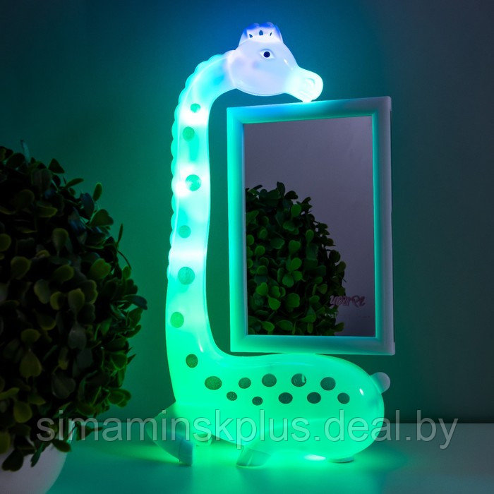 Настольная лампа с фоторамкой "Жираф" LED 3Вт USB белый 17х8х30 см - фото 6 - id-p179787893