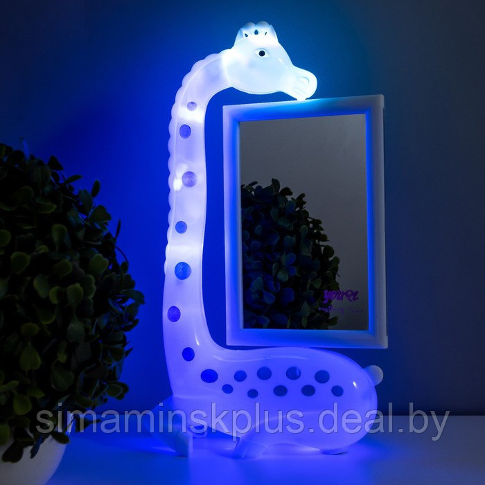 Настольная лампа с фоторамкой "Жираф" LED 3Вт USB белый 17х8х30 см - фото 7 - id-p179787893