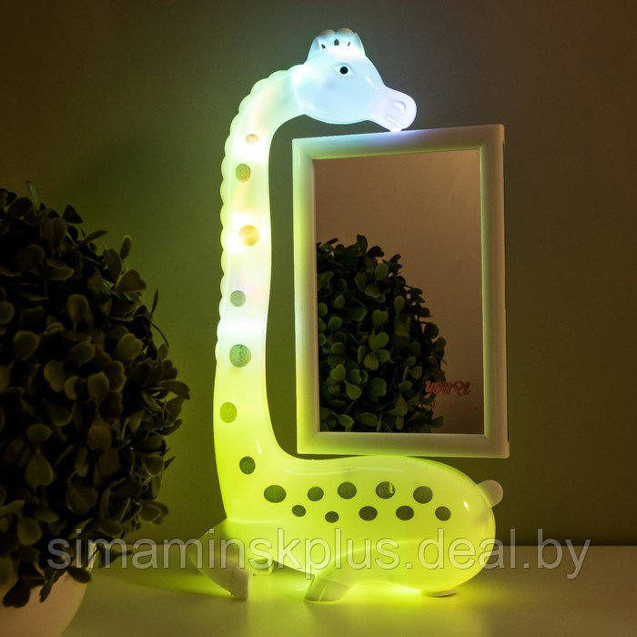 Настольная лампа с фоторамкой "Жираф" LED 3Вт USB белый 17х8х30 см - фото 8 - id-p179787893