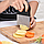 Фигурный кухонный нож NAC Knife для волнистой нарезки сыра, фруктов, овощей Черный, фото 2