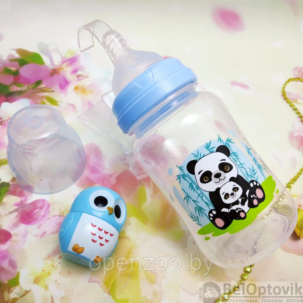 Бутылочка с соской Мать и дитя (широкое горлышко) для воды и других напитков, 270 мл (с 0 месяцев) Розовая - фото 7 - id-p179791078
