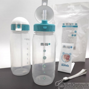 Бутылочка 1059 SUPER MED с трубочкой для кормления, 400 мл (с 24 месяцев)