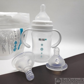 Комплект силиконовых сосок 2024 BABY FLOW с отверстием размера M (средний поток) с 3 месяцев