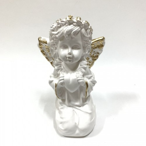 Статуэтка ангел с сердцем малый бело-золотой арт. скл-1169 - фото 1 - id-p170628345