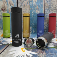 Термос Life Vacuum CUP с прорезиненным покрытием, 500 мл. Чёрный, фото 1