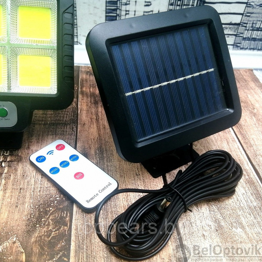 Уличный светодиодный светильник Т-90 6-ти секционный на выносной солнечной батарее (пульт ДУ, 3 режима работы) - фото 3 - id-p179793794