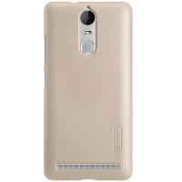 Пластиковый чехол с пленкой Nillkin Super Frosted Shield Gold для Lenovo K5 Note/A7020