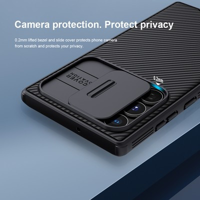 Чехол-накладка Nillkin CamShield Pro Синяя для Samsung Galaxy S22 Ultra - фото 3 - id-p179801309