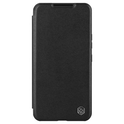Кожаный чехол Nillkin Qin Pro Plain Leather Case Черный для Samsung Galaxy S22 - фото 1 - id-p179801326