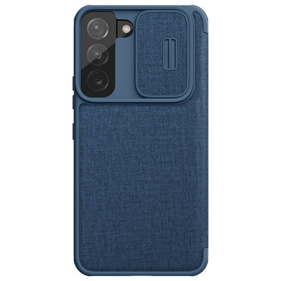 Тканевый чехол Nillkin Qin Pro Cloth Leather Case Синий для Samsung Galaxy S22 - фото 2 - id-p179801329