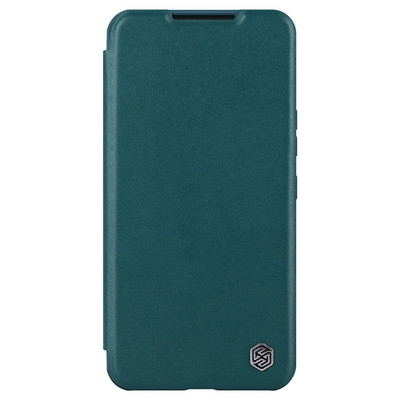 Кожаный чехол Nillkin Qin Pro Plain Leather Case Зеленый для Samsung Galaxy S22 Plus - фото 1 - id-p179801331