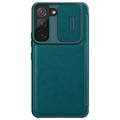 Кожаный чехол Nillkin Qin Pro Plain Leather Case Зеленый для Samsung Galaxy S22 Plus - фото 2 - id-p179801331