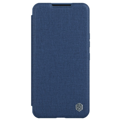 Тканевый чехол Nillkin Qin Pro Cloth Leather Case Синий для Samsung Galaxy S22 Plus - фото 1 - id-p179801333