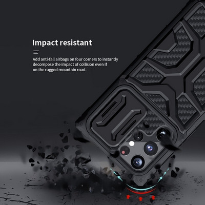 Противоударная-накладка Nillkin Adventurer Case Черная для Samsung Galaxy S22 Ultra - фото 6 - id-p179801338