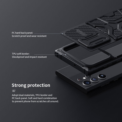 Противоударная-накладка Nillkin Adventurer Case Черная для Samsung Galaxy S22 Ultra - фото 7 - id-p179801338