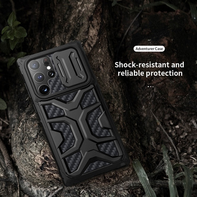 Противоударная-накладка Nillkin Adventurer Case Черная для Samsung Galaxy S22 Ultra - фото 9 - id-p179801338