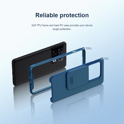 Чехол-накладка Nillkin CamShield Pro Синяя для OnePlus 10 Pro - фото 4 - id-p179801354