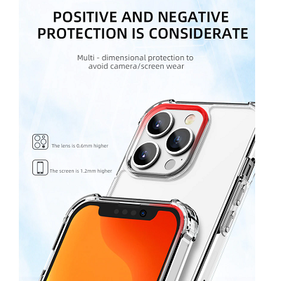 Противоударный чехол Ipaky Crystal Bumper Case прозрачный для Apple iPhone 13 Pro - фото 8 - id-p169645914