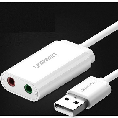 USB Адаптер для наушников с микрофоном Ugreen 30724 External Sound Card черный - фото 6 - id-p179801378