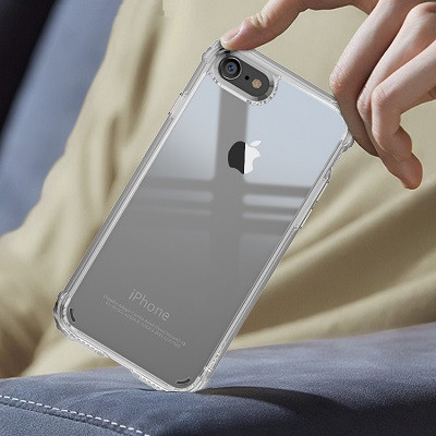 Противоударный чехол iPaky TPU+PC Crystal прозрачный для Apple iPhone SE (2020) - фото 1 - id-p179801397