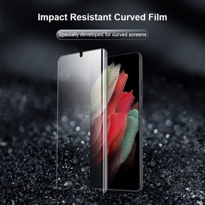 Комплект защитных пленок (2 шт) NILLKIN Impact Resistant Curved Film для Samsung Galaxy S21 Ultra - фото 9 - id-p179801433