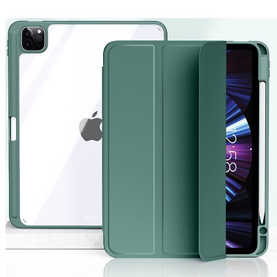 Защитный чехол Acrylic TPU Case с креплением для стилуса зеленый для Apple iPad Pro 11 (2021) - фото 1 - id-p179801448