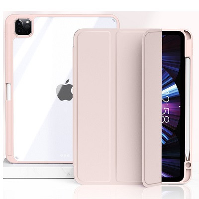 Защитный чехол Acrylic TPU Case с креплением для стилуса светло-розовый для Apple iPad Pro 11 (2021) - фото 1 - id-p179801450