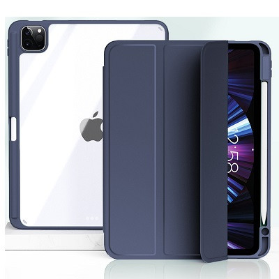 Защитный чехол Acrylic TPU Case с креплением для стилуса синий для Apple iPad Pro 11 (2020) - фото 1 - id-p179801452