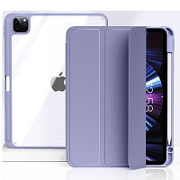 Защитный чехол Acrylic TPU Case с креплением для стилуса серо-фиолетовый для Apple iPad Pro 12.9 (2022) Wi-Fi