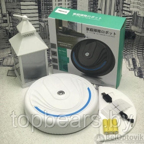 Ультратонкий  USB робот пылесос-полотер SWEEP Cleaner (сухая уборка, высота 5 см)  Белый