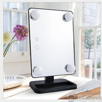 Зеркало с подсветкой Cosmetic Mirror make up easily 360 градусов с сенсорным управлением Чёрный