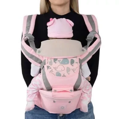 Рюкзак-Кенгуру для переноски детей Aiebao (розовый) - фото 2 - id-p179810688