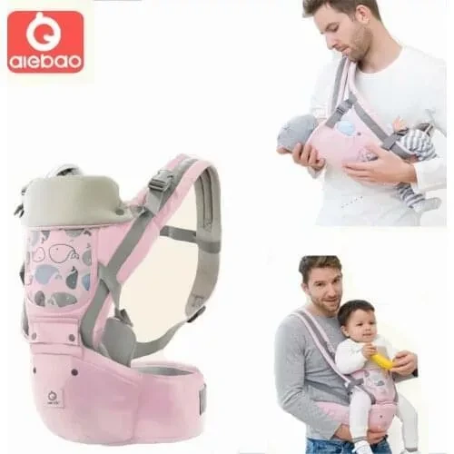 Рюкзак-Кенгуру для переноски детей Aiebao (розовый) - фото 3 - id-p179810688