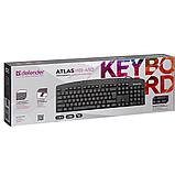 Клавиатура Defender "Atlas HB-450 RU", USB, проводная, черный, фото 2