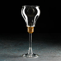 Бокал стеклянный для вина Magistro «Лампочка», 300 мл, 9×22,5 см
