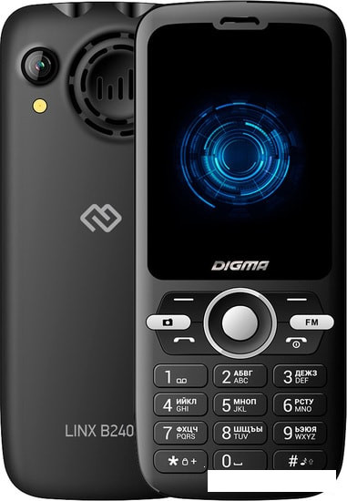 Кнопочный телефон Digma Linx B240 (черный) - фото 1 - id-p179520991