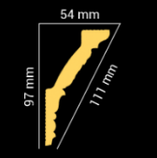 Потолочный плинтус GLANZEPOL GP37 (97*54*2000мм), фото 3
