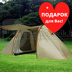 Палатка туристическая LanYu 1913 двухкомнатная 4-х местная 150140150х230х180 см с тамбуром