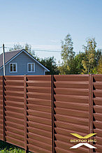 Горизонтальный жалюзийный забор Т-800 RAL 8017 (коричневый) глянец