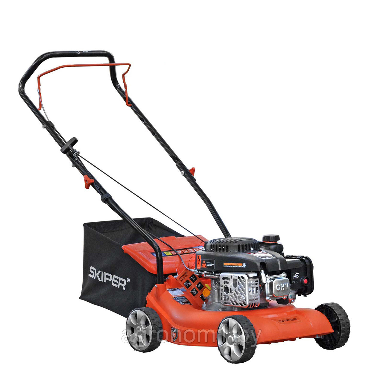 Газонокосилка бензиновая SKIPER GW401 (40 см, ручной, Loncin 3,5 лс, пласт дека, травосб.45 л, +НОЖ) - фото 2 - id-p177832157