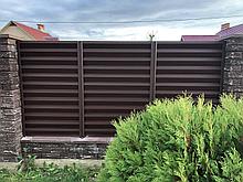 Забор жалюзи Т-800 RAL 8017 (коричневый) мат