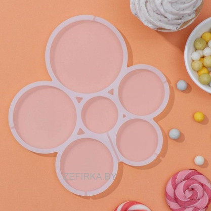 Форма для леденцов 6 ячеек "КРУГЛЯШИ"