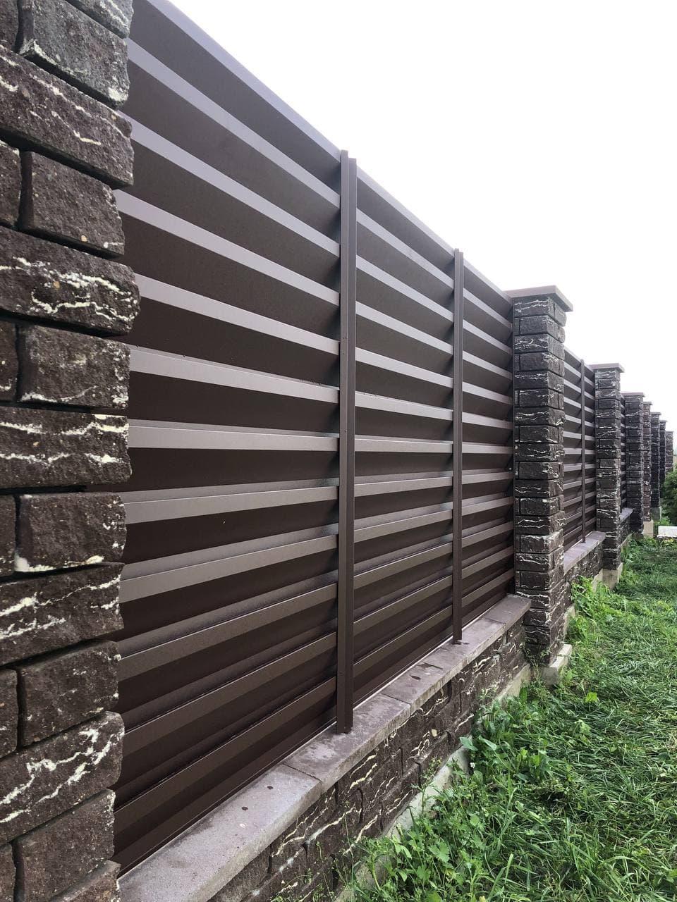 Забор-жалюзи металлический Т-800 - фото 5 - id-p179829399