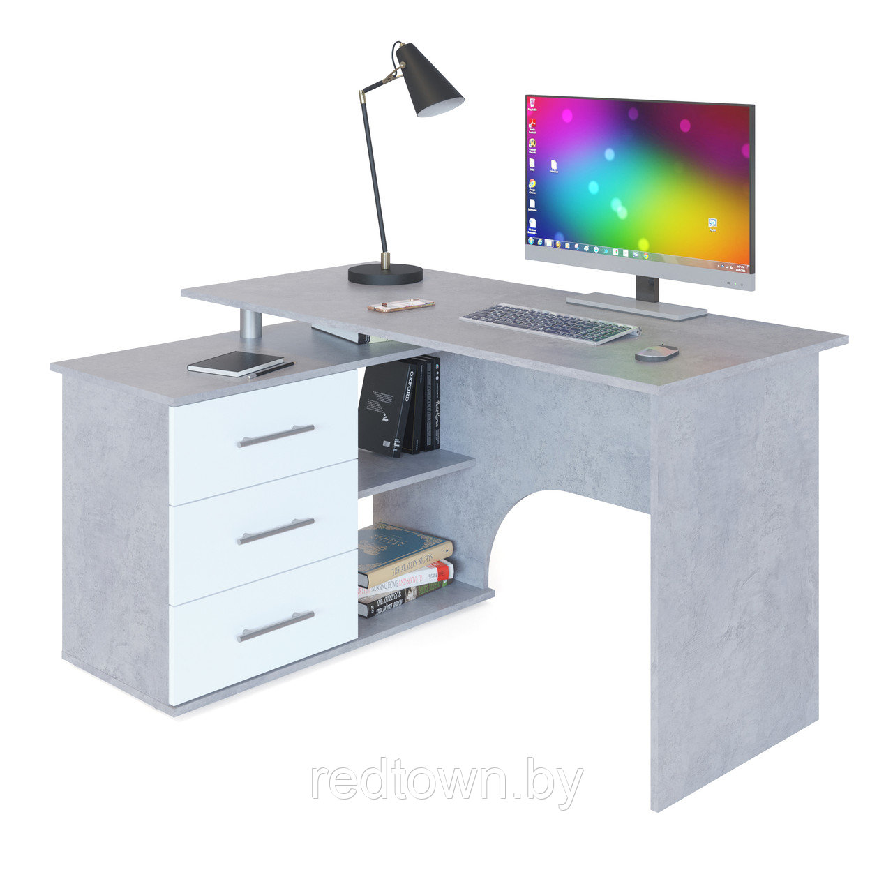 Стол письменный ЖК КСТ-09 (3 цвета), 135*90см - фото 5 - id-p179830101