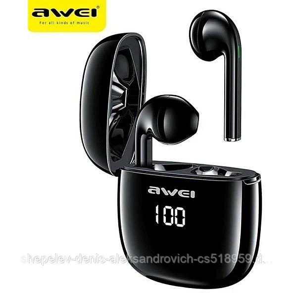 Наушники TWS AWEI T28 Black
