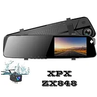 Автомобильный видеорегистратор-зеркало XPX ZX848 с задней парковочной камерой, Корея