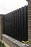 Забор евроштакетник (черный) мат, фото 6